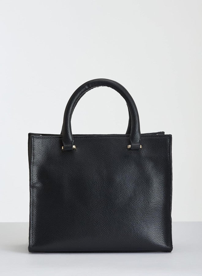 Fargo Nova Handbag for Women | Premium Vegan Leather with Smooth Zip, Luxury Look | Stylish Office, College & Casual Bag | Made in India (Black) - Image 3